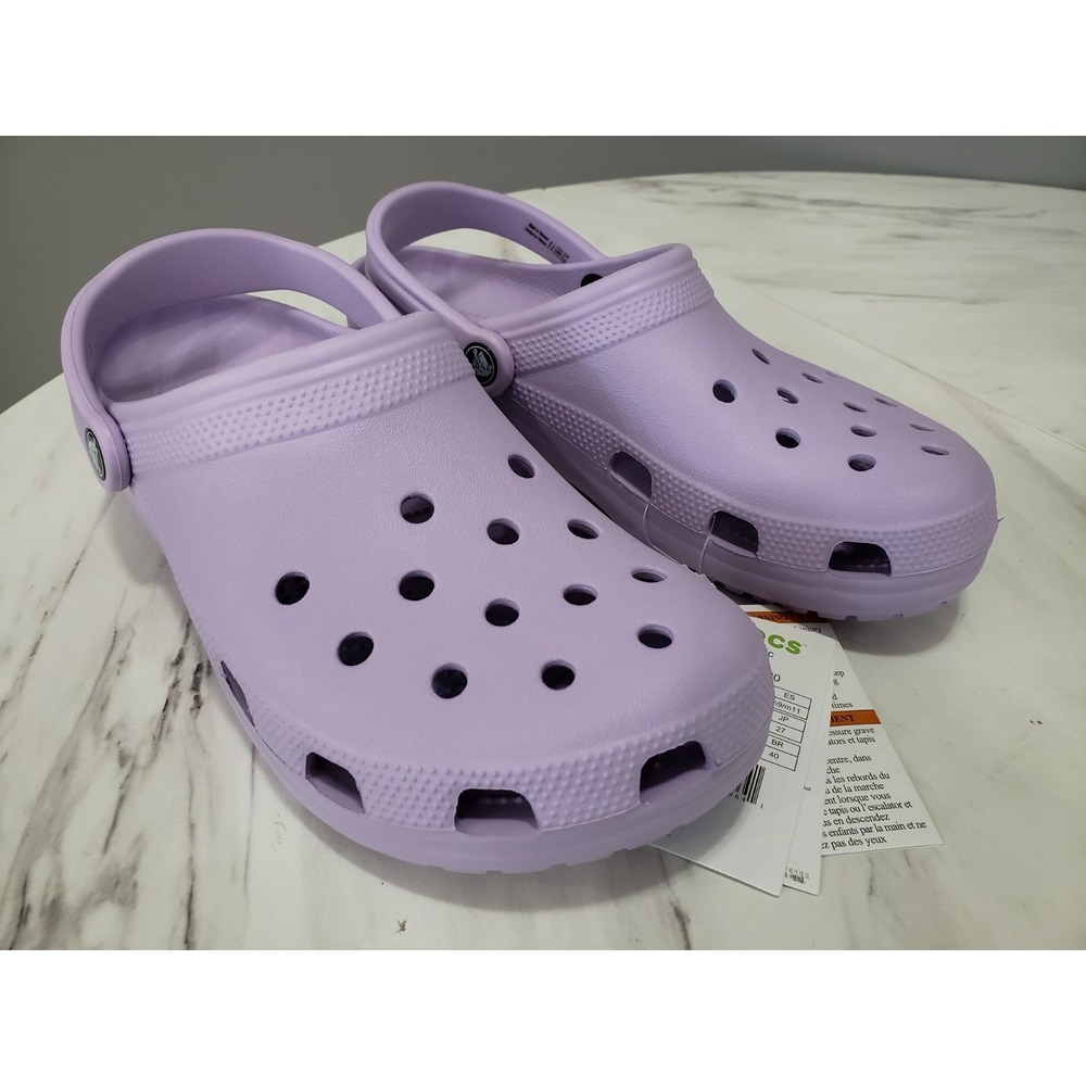 NEW WOMENS 11 CROCS‎ Classic Clogs Lavender UNISEX 10001-530 PURPLE MENS 9